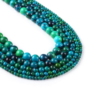 15&quot; Full Strand Chrysocolla Beads 4/6/8/10/12mm Round Beads DIY Gemstone Jewelry Wholesale 103066