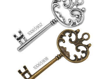 10 Antique Vintage Skeleton Keys,Steampunk Pendants Key Charms,Diy Jewellery 100659