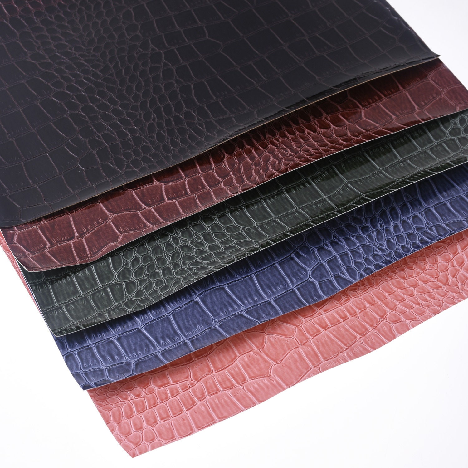 812 Crocodile pattern Faux leather sheets PVC Leather Etsy