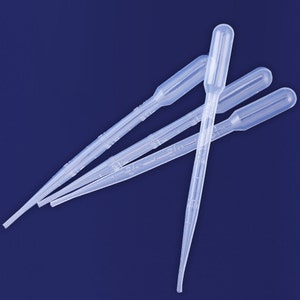 Pipettes 3 ml goutteuse en plastique disposable graduée - Mesure liquide 10098125