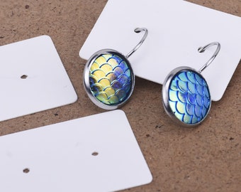 35*25*1 mm papier rectangle blanc boucles d'oreilles carte bijoux cartes d'affichage emballage pour fournitures créatives 100 pièces 102586
