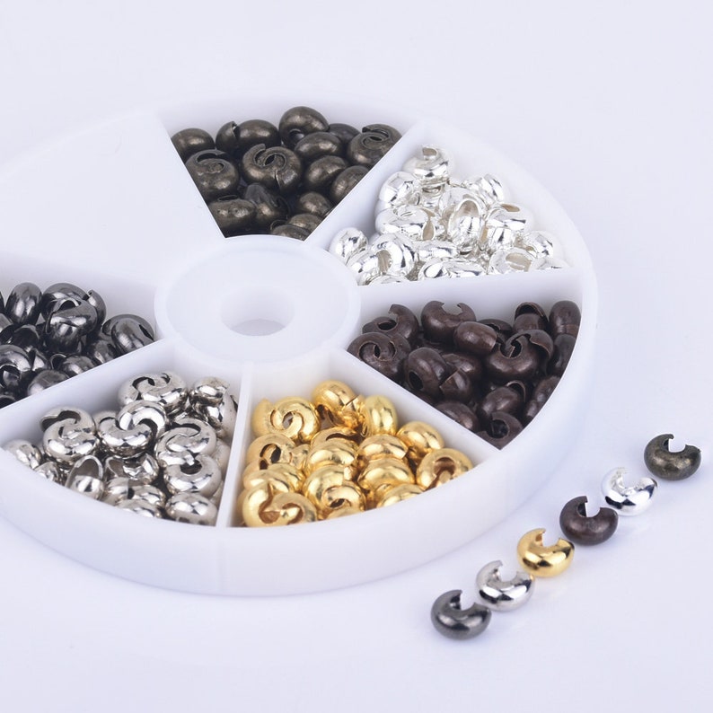 4mm/5mm Iron Crimp Covers Crimp Bead Cover Beads Beading Etsy