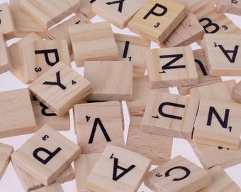Gepersonaliseerde hout Scrabble tegels Scrabble Wall Art diy Crafts 18 * 20mm 100 stuks
