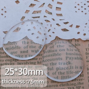 20PCS 25x30mm Flat Back clear Crystal glass Cabochon,Top quality C3702