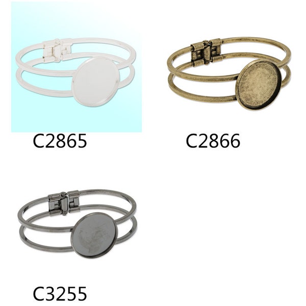 10PCS Bracelet With 25MM Round Bezel ,Cuff,Adjustable,bracelet blanks,cuff bracelet blank