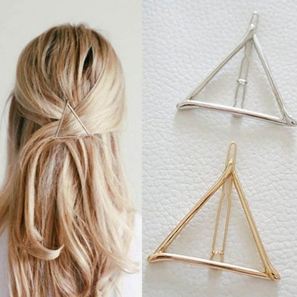 1 3/4"*2 1/4" Triangle hair clip stylish hair clip minimal barrette minimal hair clip geometric Hair Pin Accessory 5pcs 102609