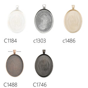 20 st 40 x 30 mm ovala cameo cabochon-hängen i bas, passar till 30 x 40 mm ovala cabochoner