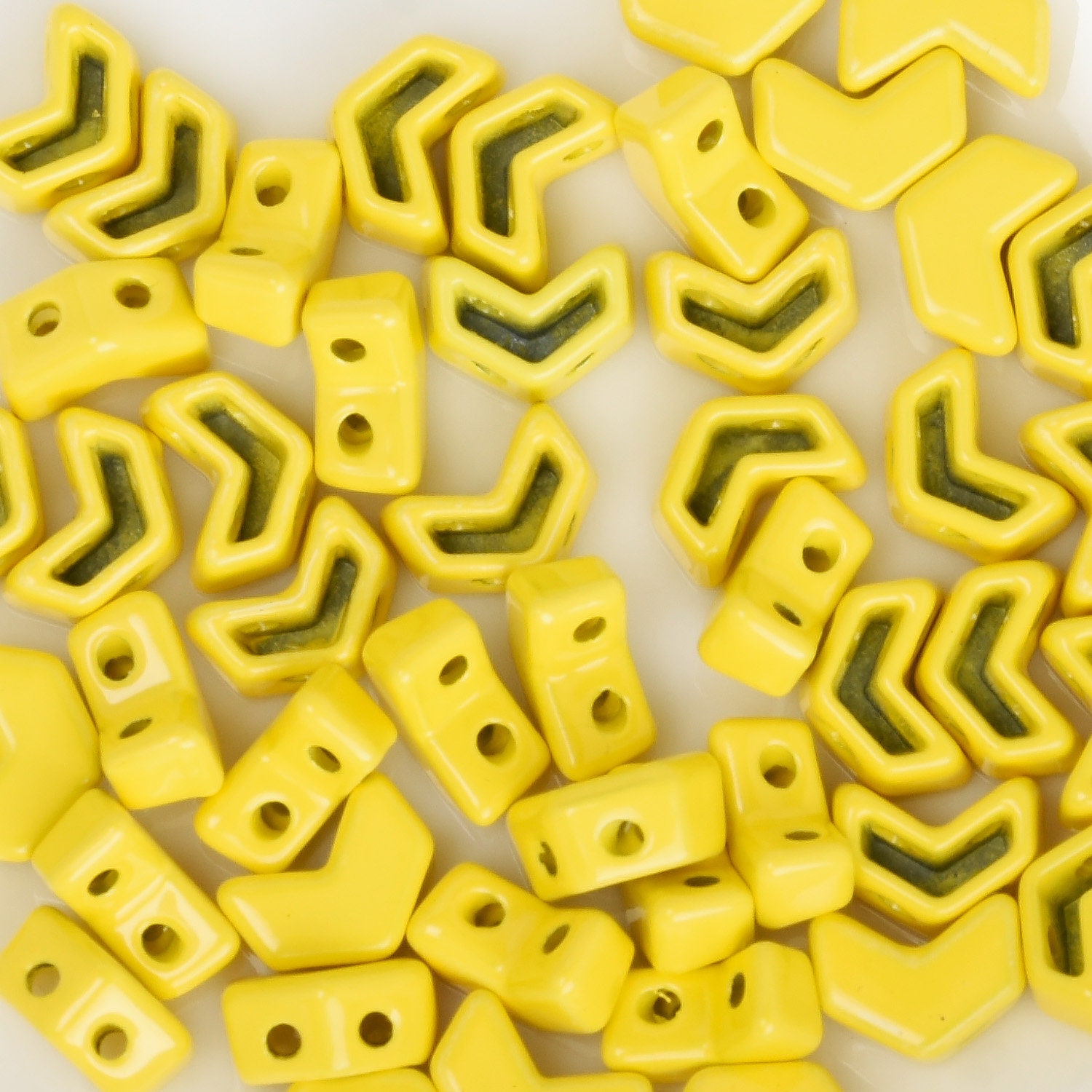 8*4*4mm Enamel Tile Beads, Chevron Arrow 2-hole Beads for