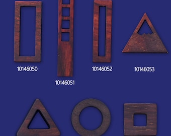 1 wood frame open back wooden pendant Resin Setting Blanks handmade 101460