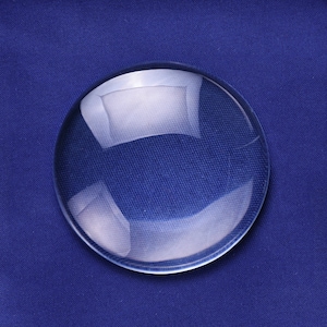 5 PZ Cabochon in vetro cristallo trasparente rotondo da 70 mm con retro piatto e spessore 13 mm 10149150