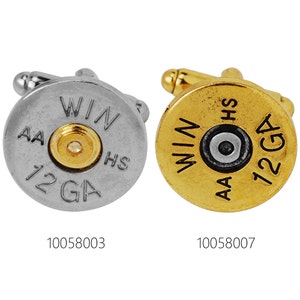 10個 18 mm ショットガン シェル カートリッジ キャップ カフスボタン ラウンド カフスボタン ブランク バック ベース 100580