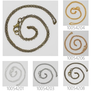 20PCS 1.5mm brass Finished chain, Necklace Chain with lobster clasp,Length 18" 100542