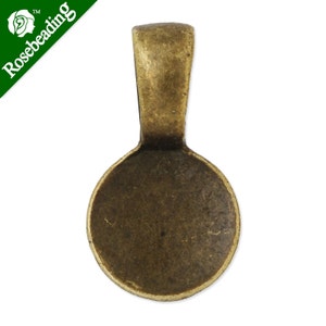 50PCS 10x18mm High Quality Glue On Bails Charms/Pendants C4723-Antique Bronze