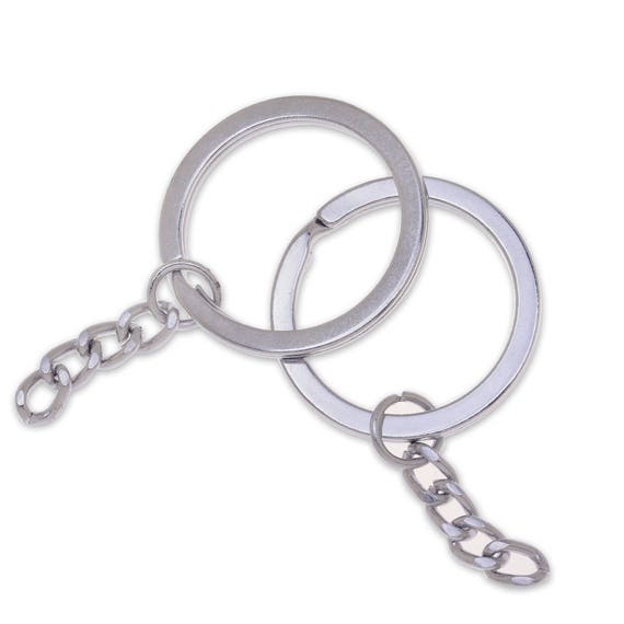 25mm Iron Flat Keychain Ring Clasps Round Keychain Ring Connector Spli –  Rosebeading Official