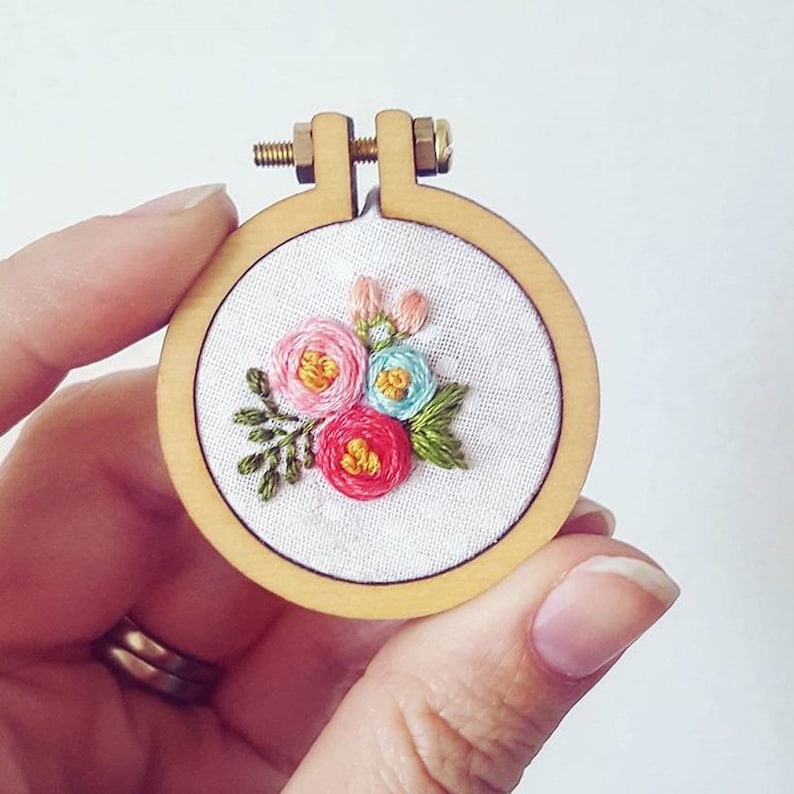 Cross Stitch Mini Frame Tiny Pendant Small embroidery hoop Etsy