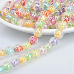 10mm/14mm Pastel Beads Plastic round Beads Mix Translucent Acrylic or Resin Beads Random mixed necklace bracelet Findings 100pcs 102858