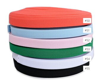 20MM Flat Elastic Cord Colorful Knitted Stretch Tape 5 Yards 103201