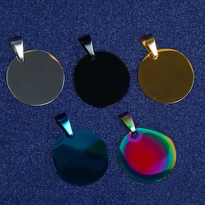 1 inch Ronde Rvs naam Dog Tag Hond Hangers ketting, Blank Pet id Tags voor gepersonaliseerde 10 stks/partij
