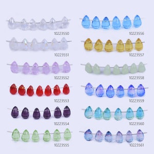 6*9mm Czech Glass Teardrop Beads glass drop beads Tear Drop Beads Jewelry Making Supply 50pcs 102235