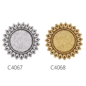 10pcs Cameo Brooch base with 20mm bezel, fit 20mm round cabochons