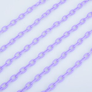 13*8mm Resin Delicate Classic Plastic Chain Kawaii Chunky Chain Pick a Color 42cm length Jewelry Making Chain 10pcs 102787 10278752-Purple