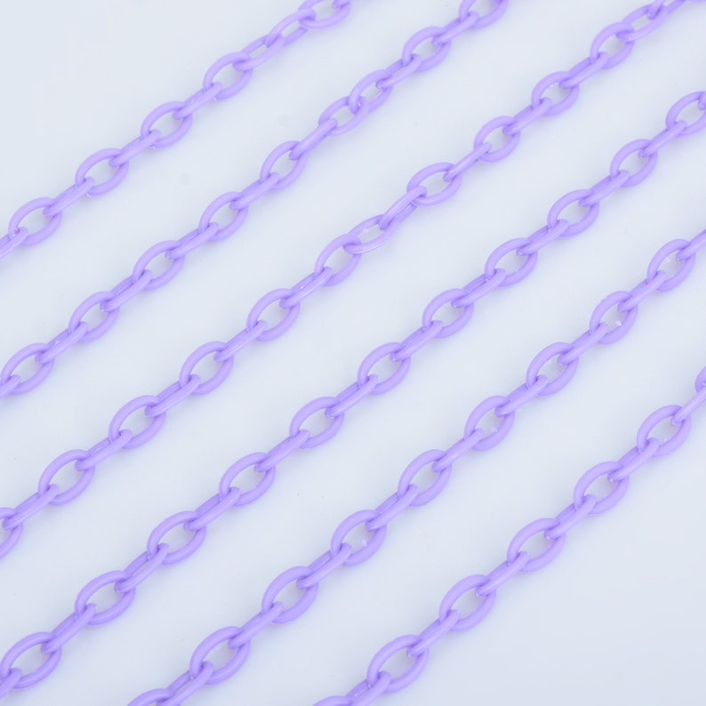 13*8mm Resin Delicate Classic Plastic Chain Kawaii Chunky Chain Pick a Color 42cm length Jewelry Making Chain 10pcs 102787 10278752-Purple
