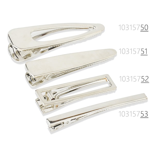 White K Alloy Hollow Hair Clip INS Style Hairpin Barrettes Duckbill Clip Bangs Clip Side Clip Hair Accessories 10pcs 103157