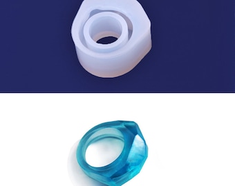 1pcs Clear silicone  Ring Mold three sizes silicone moulds, horizontal casting, flexible mold