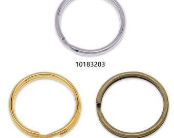 22mm Iron Keychain Ring Clasps Metal Split Ring Key Ring DIY Jewelry Making 50pcs 101832