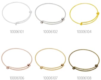 5PCS 1.5mm Expandable Bracelet Bangle Adjustable Bracelet Stacking Bracelets 100061