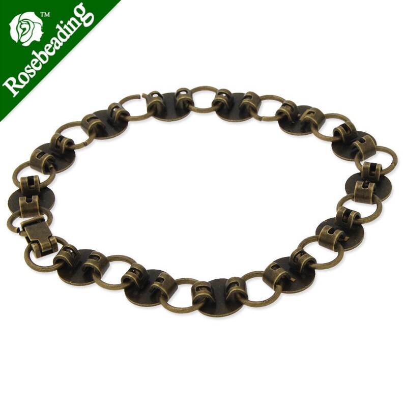 bracelet settings length 20.7cm 5PCS new design fit 10mm round cabochons bracelet base