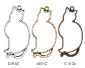 20 Katzen Lünette offen, Katzen Lünette offen, Lünette für Harz, Harzguss Bezels DIY Setting Design Rahmen - Anhänger Rohlinge