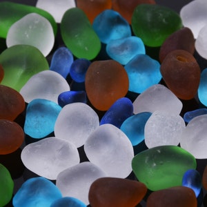 Faux Sea Beach Glass Matte Glass Wedding DIY Favors Jewelry Use Mixed Color
