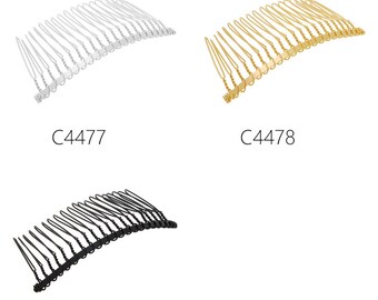 20PCS 7.7x3.6cm (20 teeth) Metal Hair Combs,plain combs