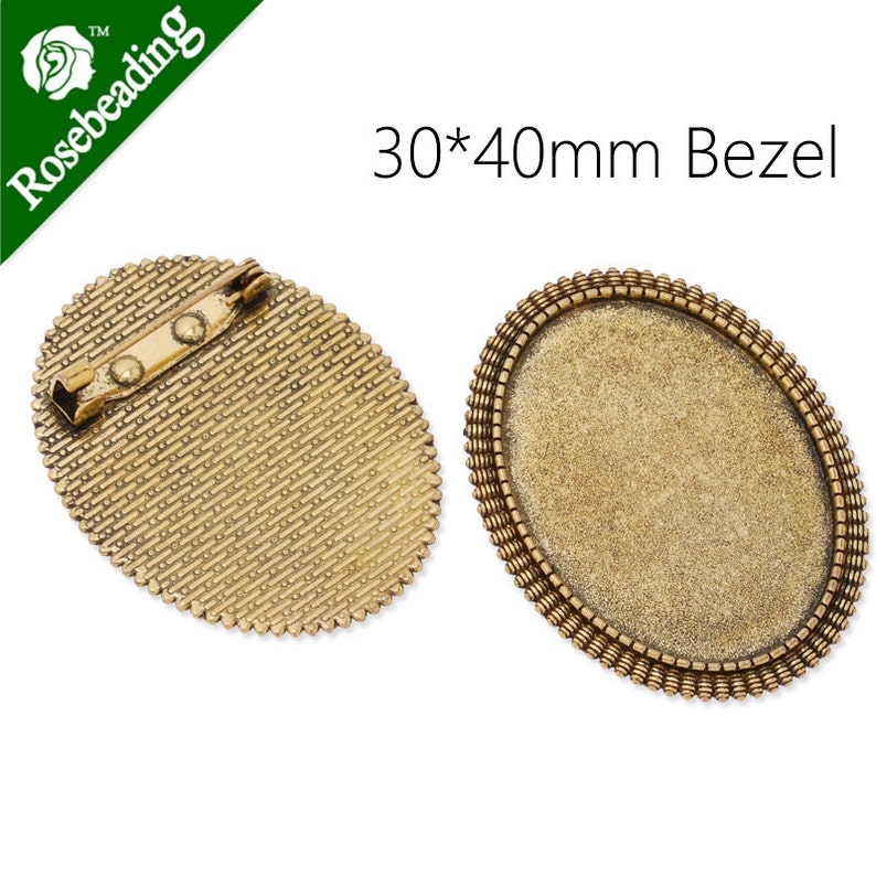 10PCS 30x40mm Oval Brooch Back Base Safety Pin with Oval Flat Etsy