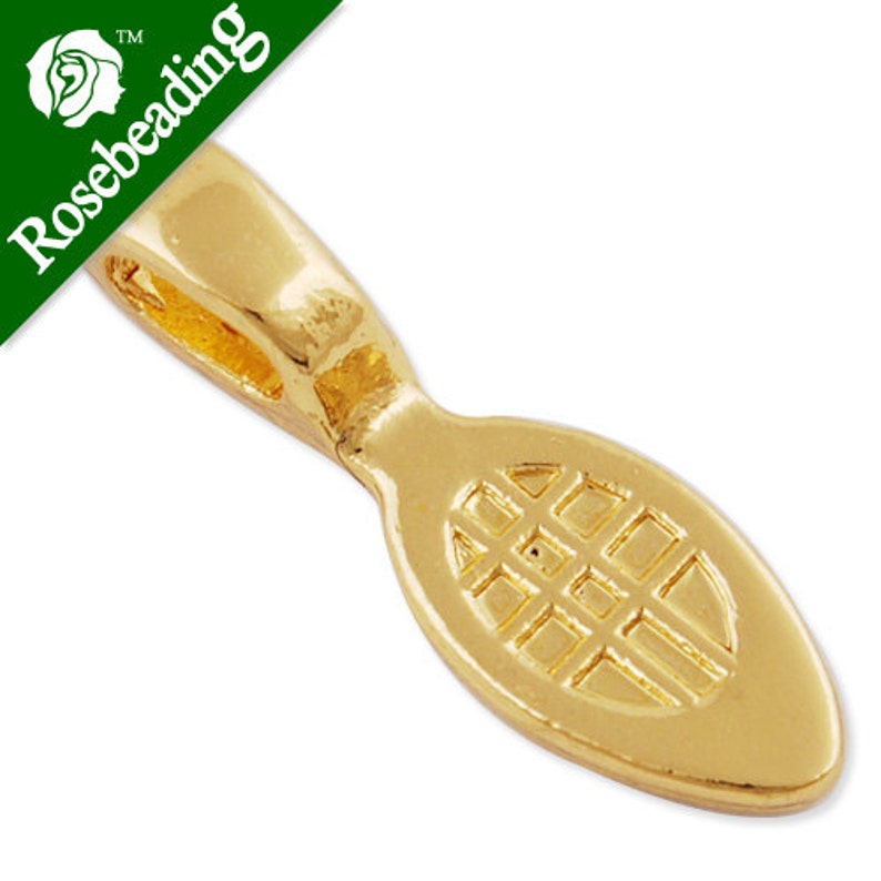 100 pcs 13x7MM High Quality Tree Leaf Shape Glue On Bails CharmPendant