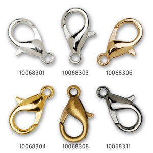 100 Alloy Lobster Clasps 10mm Lobster Clasp Jewelry Clasps, Metal Clasps Necklace Making Supplies 100683