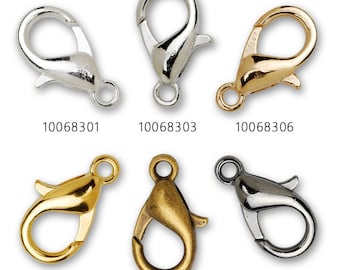 100 Alloy Lobster Clasps 10mm Lobster Clasp Jewelry Clasps, Metal Clasps Necklace Making Supplies 100683