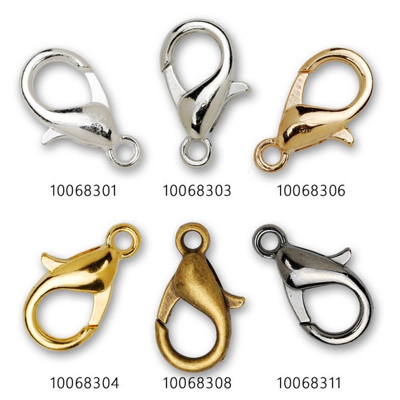 100 Alloy Lobster Clasps 10mm Lobster Clasp Jewelry Clasps, Metal Clasps Necklace  Making Supplies 100683 