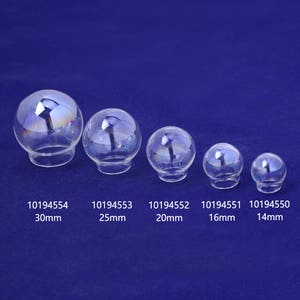 Vial glass bottle Glass globe Dome empty Glass Bubbles DIY pendant charm supplies 10PCS 101945