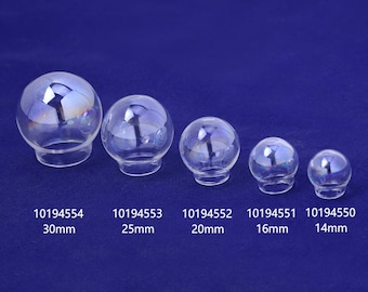 Vial glass bottle Glass globe Dome empty Glass Bubbles DIY pendant charm supplies 10PCS 101945