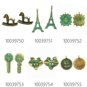 20 pièces breloques patinées en alliage de zinc pour enveloppes de cuir et bijoux au crochet 100397