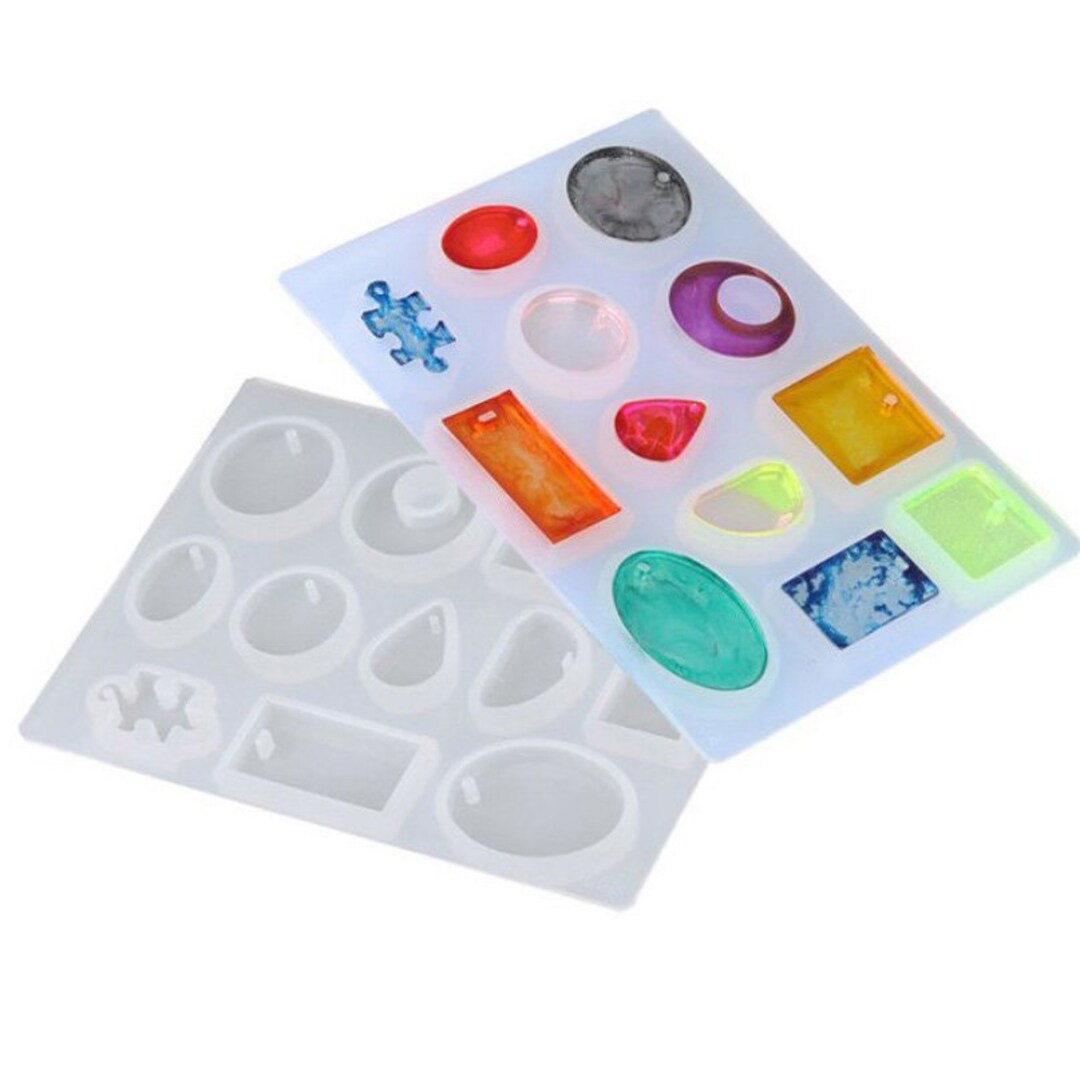 Bustlwor Lot De 10 Moules à Pendentifs En Silicone Avec Trous - Avec 20