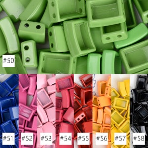 11*8*4mm Enamel Tile Beads Rectangle Alloy Enamel Tile Beads For Jewelry Making 5PCS 103231