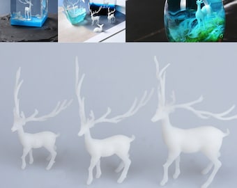 3D Mini cervo modello fai da te riempitivo alce di Natale per resina epossidica stampo siliconico materiale di riempimento 1 pezzi 103186