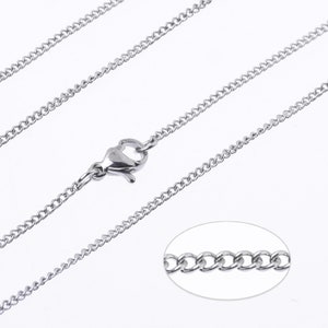 18&quot;/20&quot;/24&quot; Stainless steel woven chain Necklace Chain Steel width 1.6mm Side chain Couple chain Handmade Jewelry 10pcs 102729