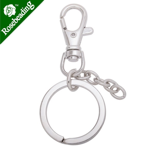 5PCS Key Rings Key Chains With 33mm Swivel Connectors, Snap Hook