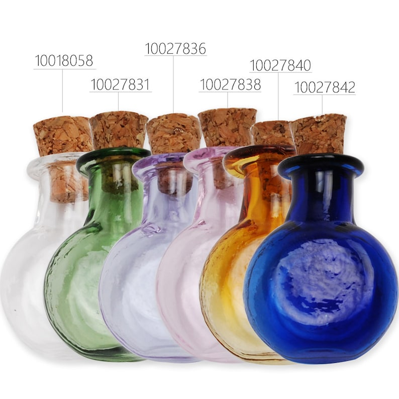 10PCS Colorful Tiny Glass Bottles Small Glass Bottles Empty Etsy