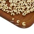 14k Gold Filled Crimp Cover Beads - 3mm, 4mm, 5mm Sizes for Cord End Finishing 100pcs  104033 product logo