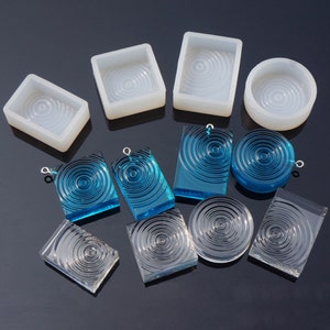 1 Water ripples Effect Resin Silicone Mould Ripples of the lake fashion 101306